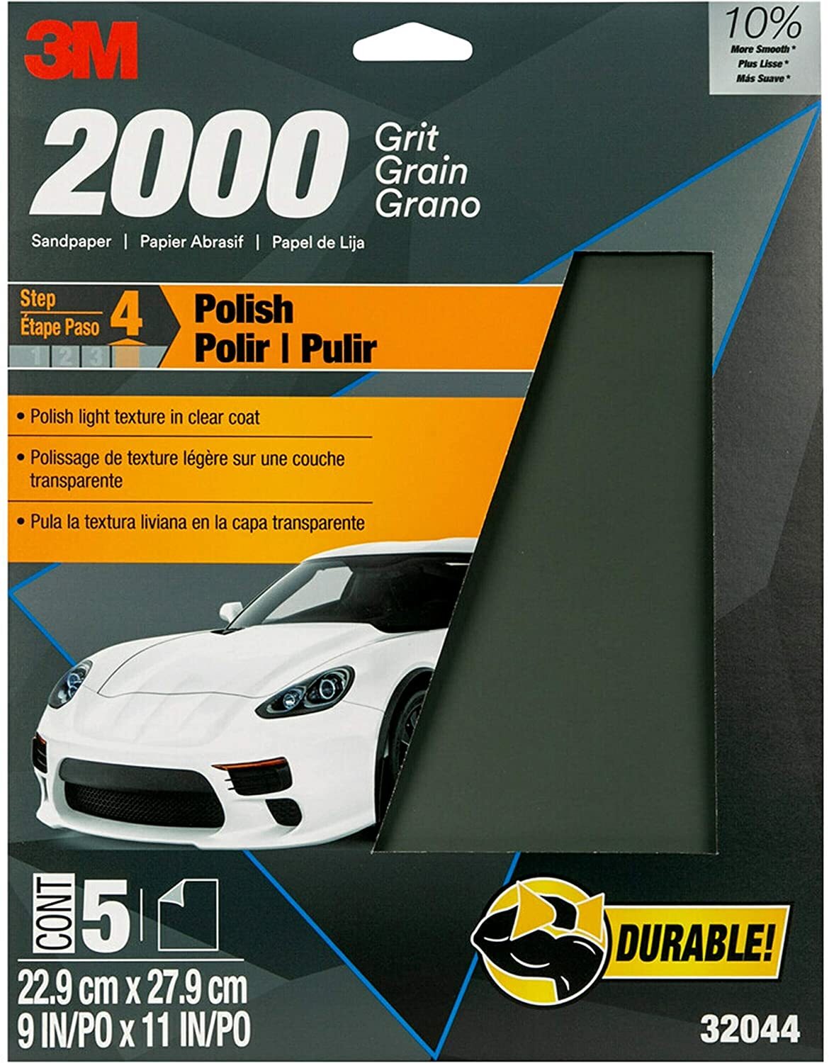 3M Sandpaper Wet or Dry Sheets, 1500 grit, 9 x 11 inch, 32023 - FREE SHIPPING