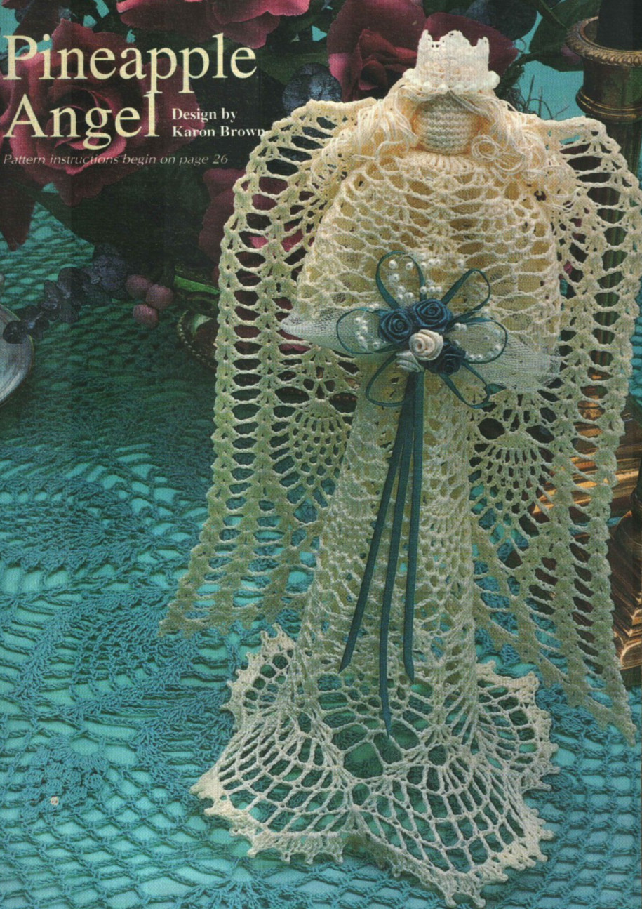 PINEAPPLE ANGEL DOLL 12 1/4" CHRISTMAS DIGEST SIZE CROCHET PATTERN INSTRUCTIONS