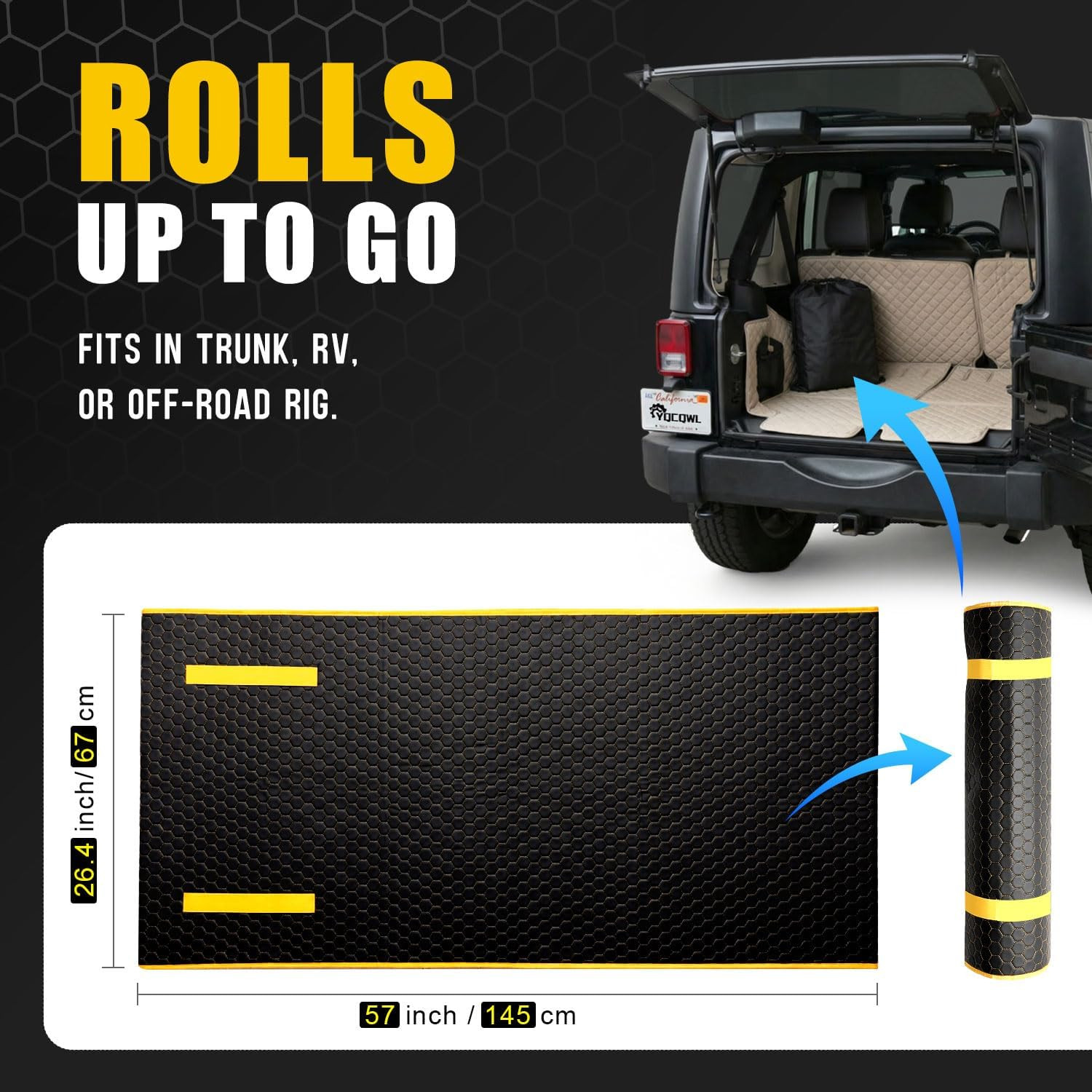 Magic Rolling Creeper Mat Portable Mechanics Mat | Low Clearance, Foldable Garag
