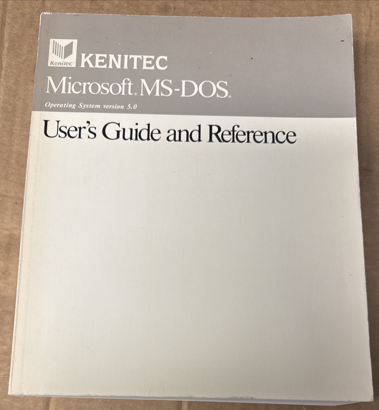 Kenitec : Microsoft MS-DOS Operating System Version 5.0 User Guide Reference PB