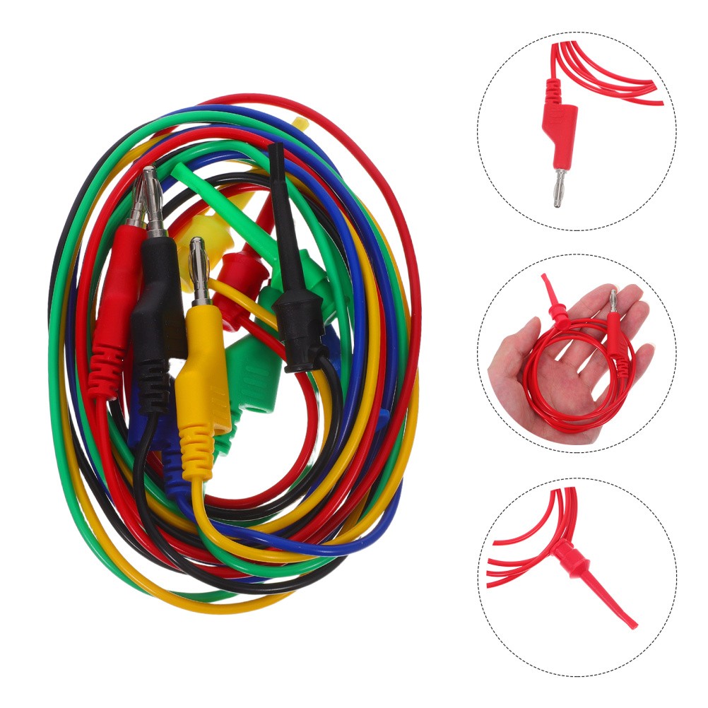 5 Pcs Electronics Test Leads Flexible Cables Multimeter Probe Wires