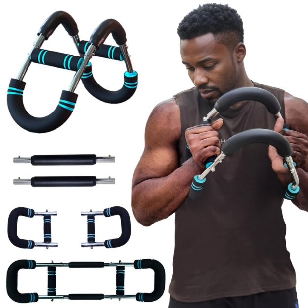 Entrenador de brazos y pecho ajustable con resistencia para fitness