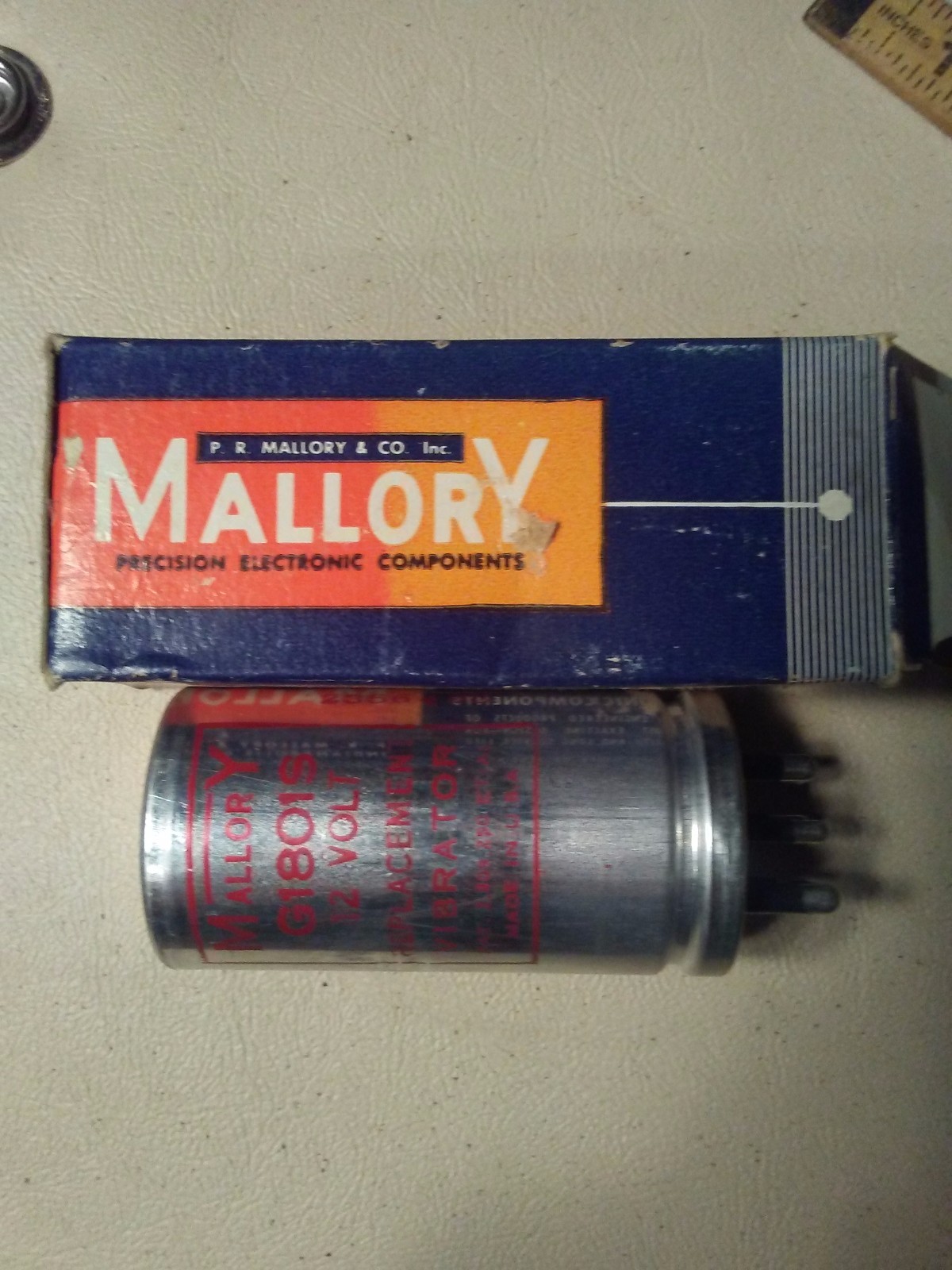 Mallory G1801S, 12 Volt Vibrator, NOS
