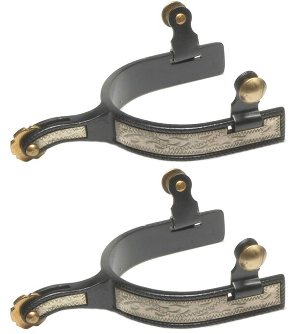 Black Steel Roping Spurs