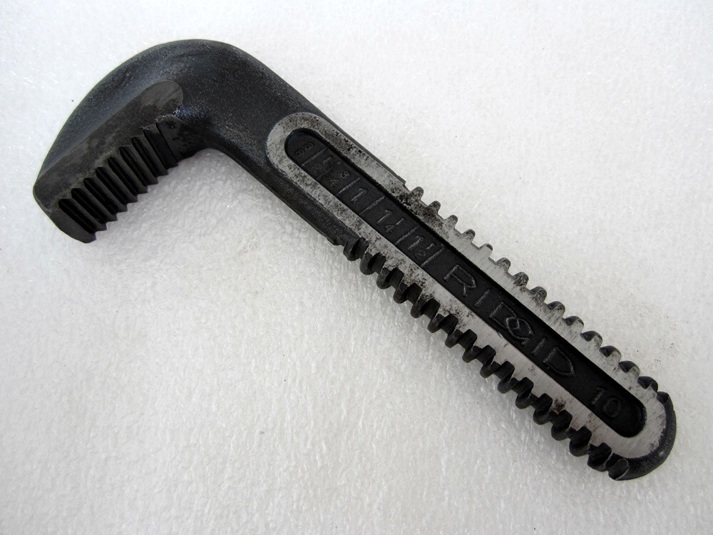 Vintage Ridgid Hook Jaw for 10" Steel Pipe Wrench 31605 Made in USA