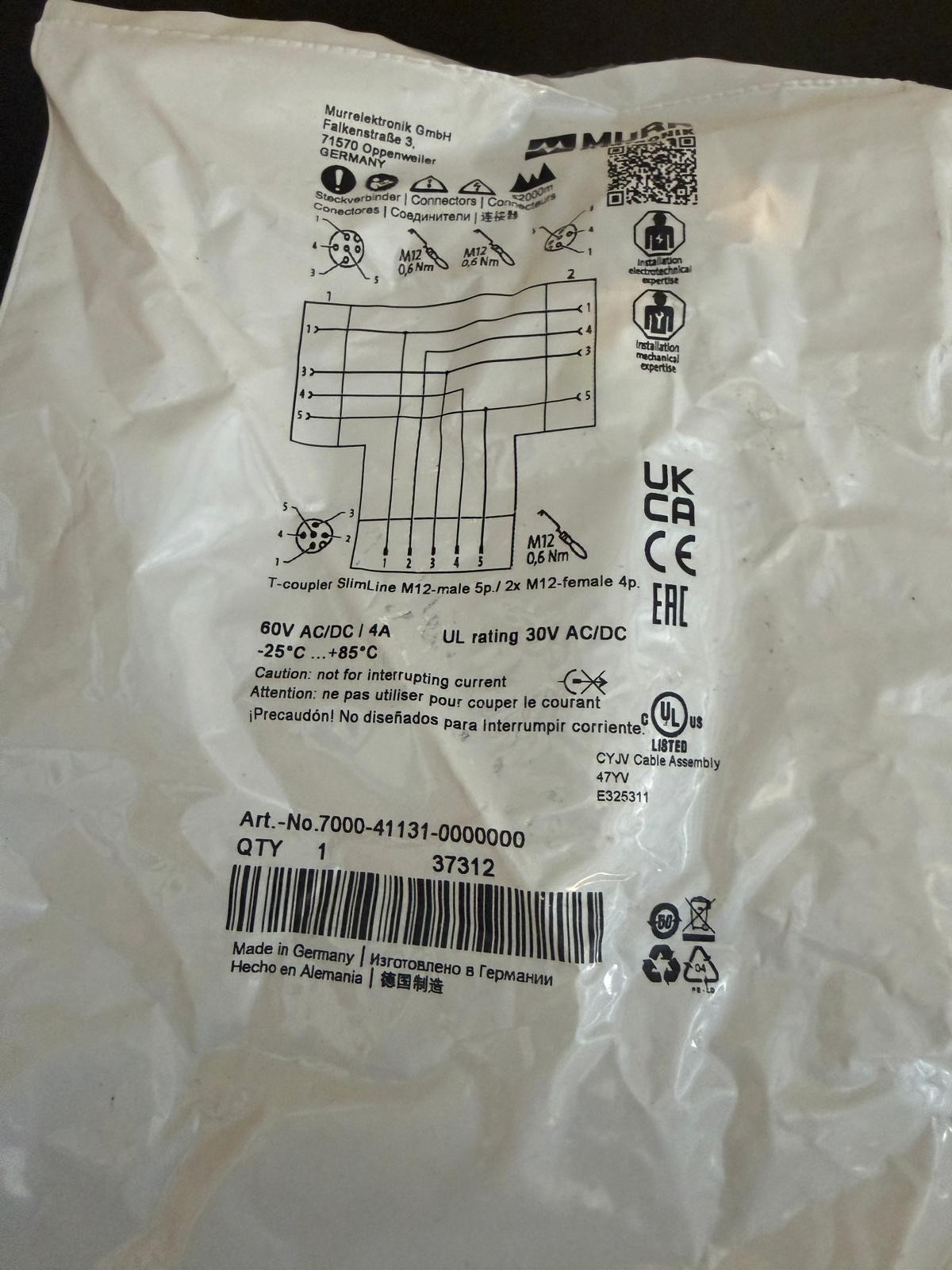 1PC New MURR adapter 7000-41131-0000000