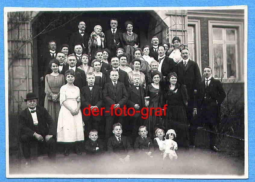 Photo, family celebration, children, doll, around 1920!!!
