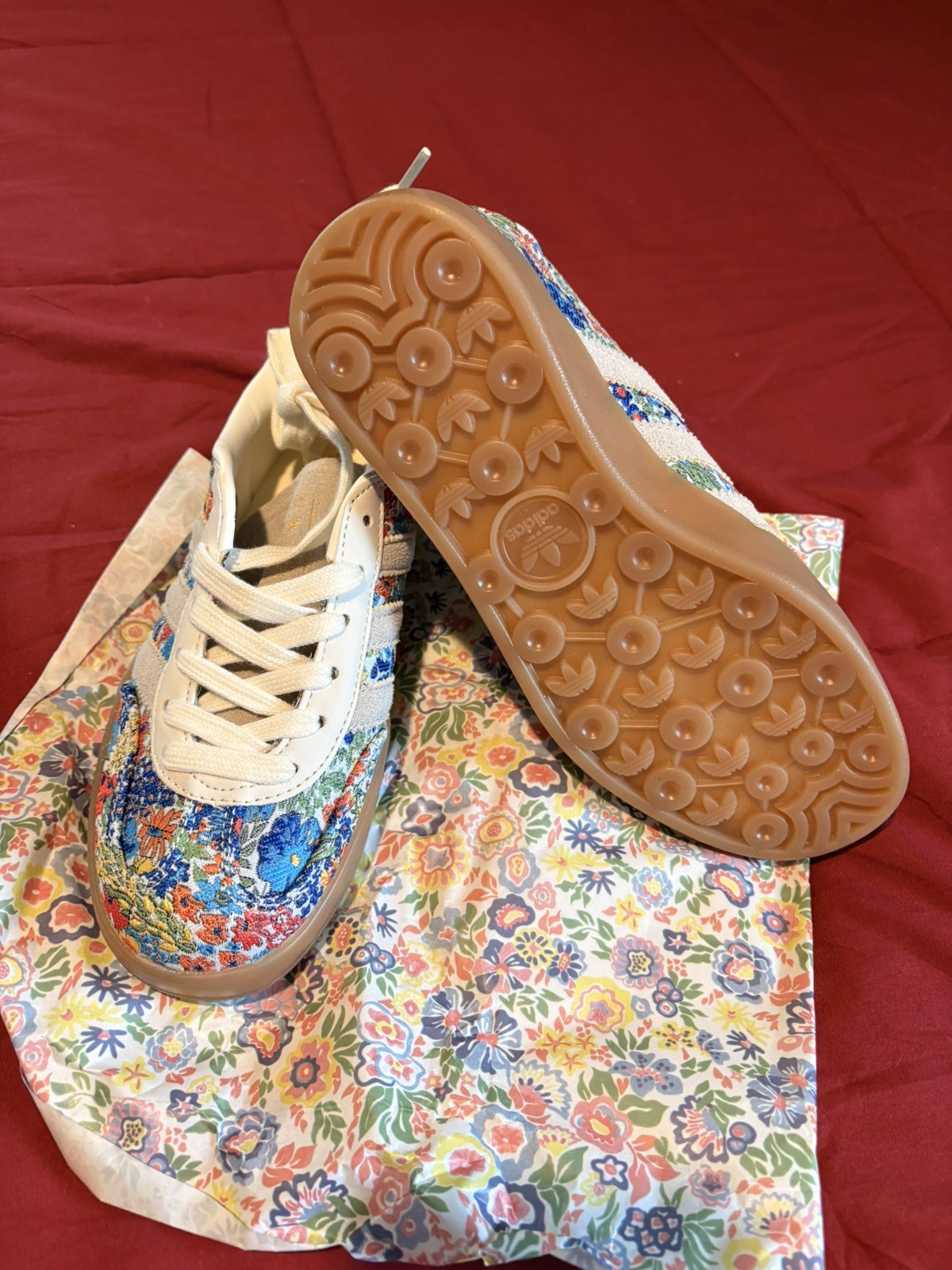 NEW Adidas Gazelle IndoorLiberty London Floral Embroidery (Women's) JP5309 NEW