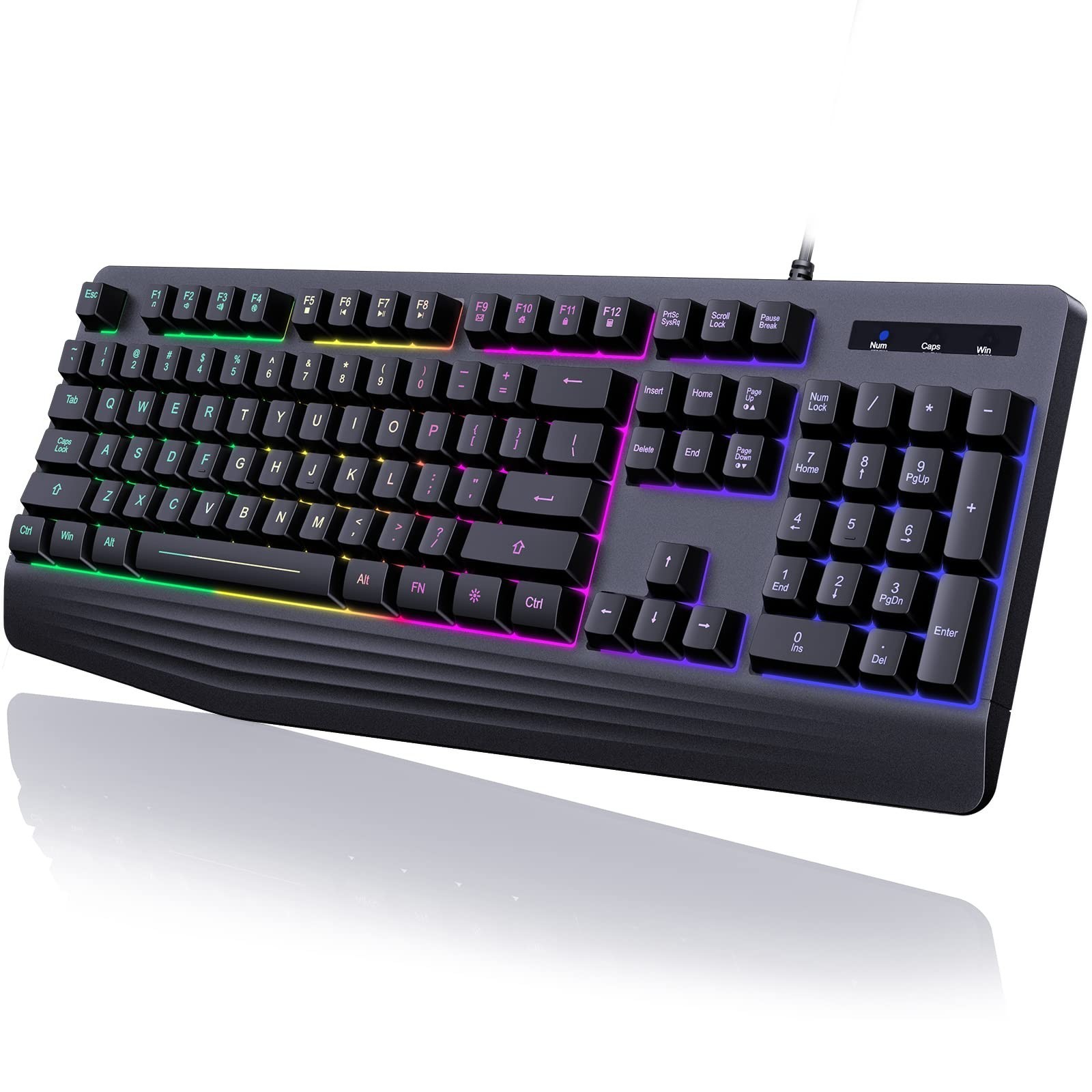 yesbeaut RGB LED Wired Gaming Keyboard 104 Keys | Excellent Condition - Used