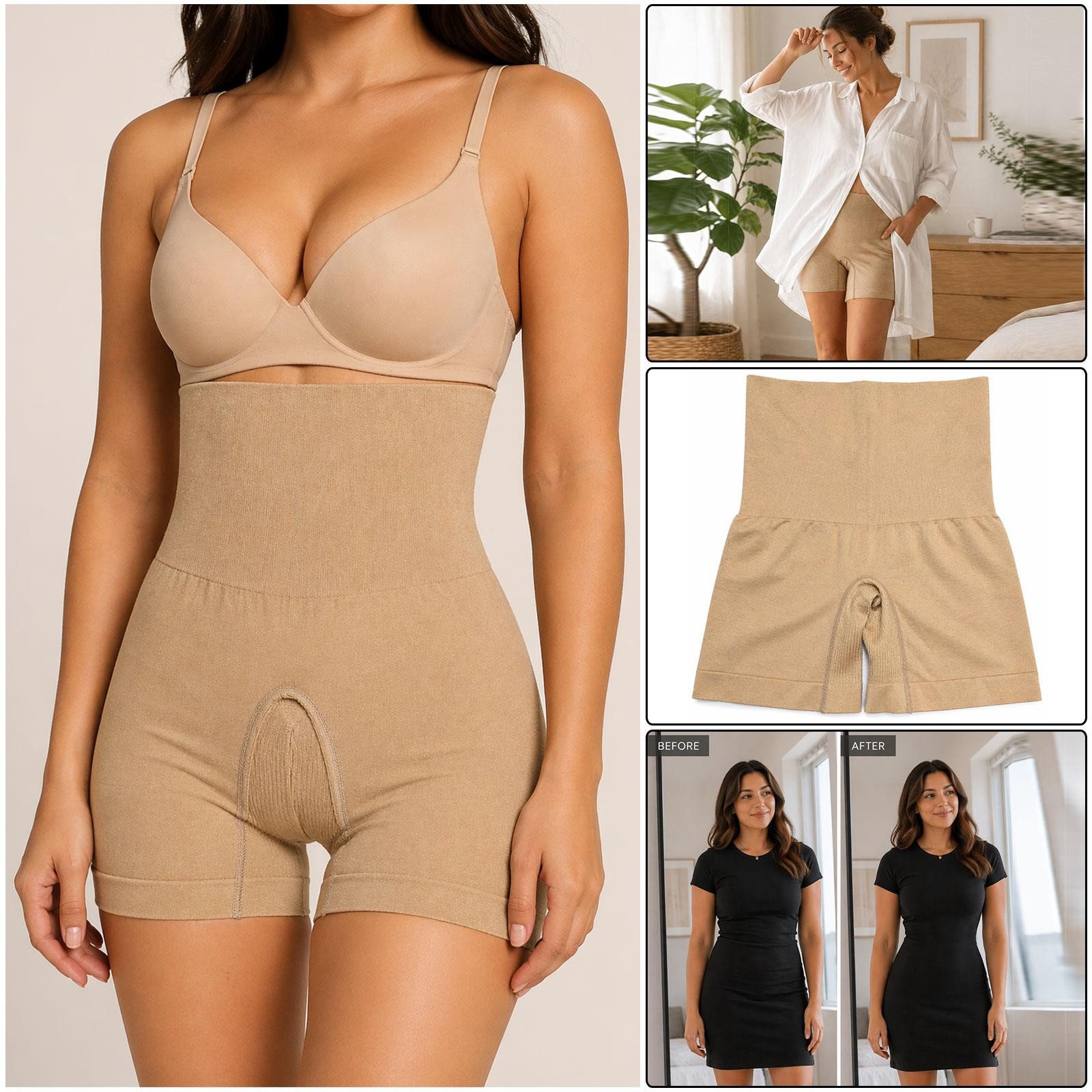 Women High Waist Shapewear Shorts Slimming Tummy Control Seamless Body Shaper