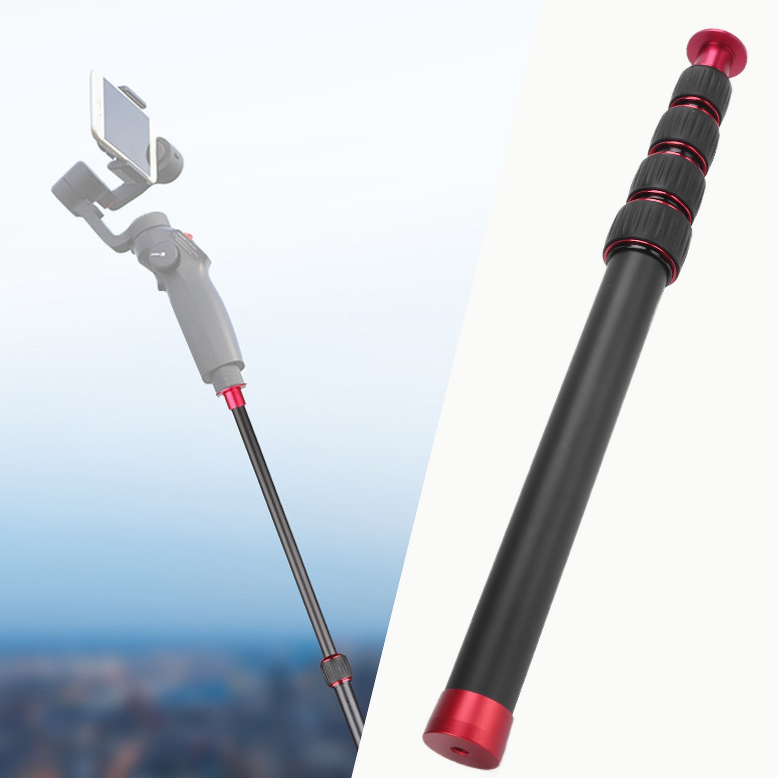 Manbily Camera Monopod Tripod Extension Rod LR‑255 Tripod Mount Monopod Exte