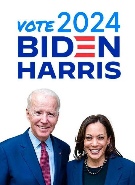 VOTE 2024 BIDEN/HARRIS PHOTO FRIDGE MAGNET 5" X 3.5"