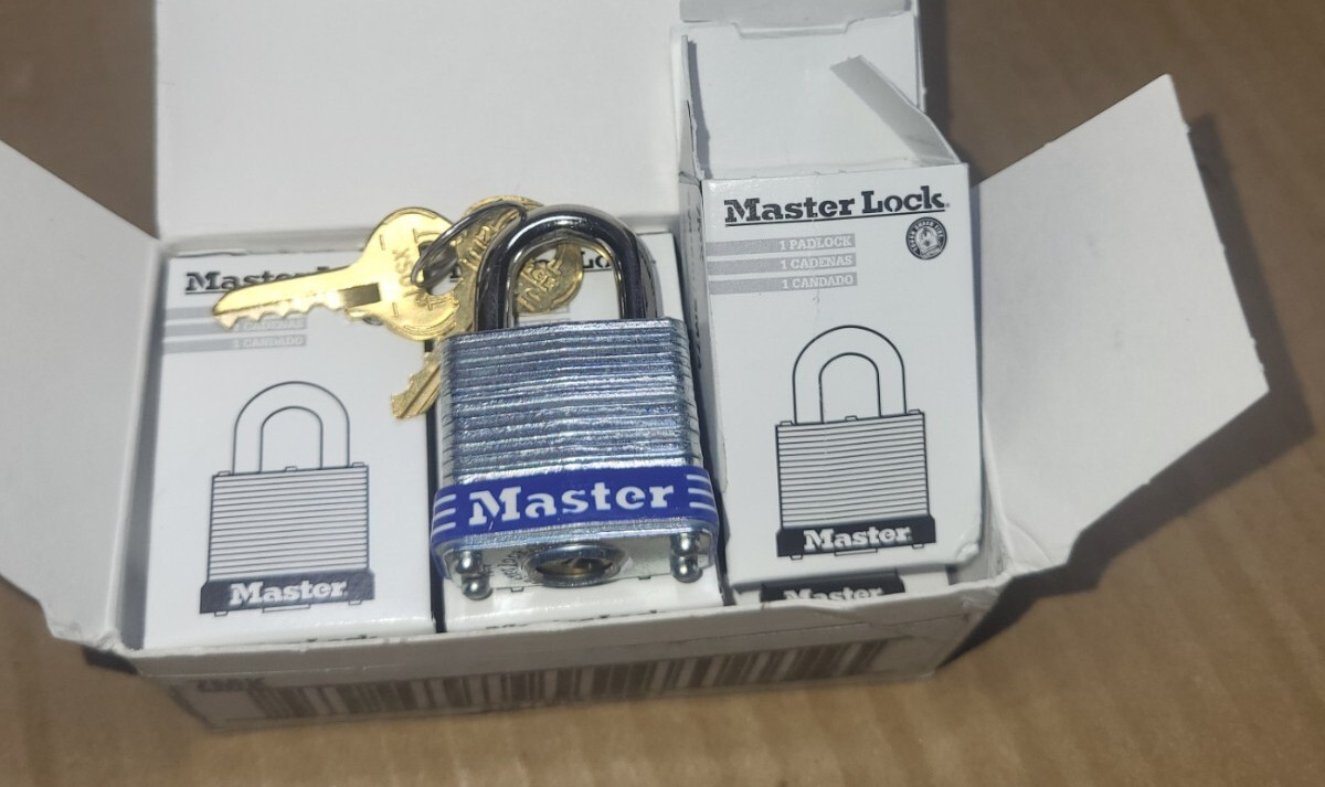 Lot / Box of 6 New MASTER LOCK 7MK NO. 7 SMALL PADLOCKS