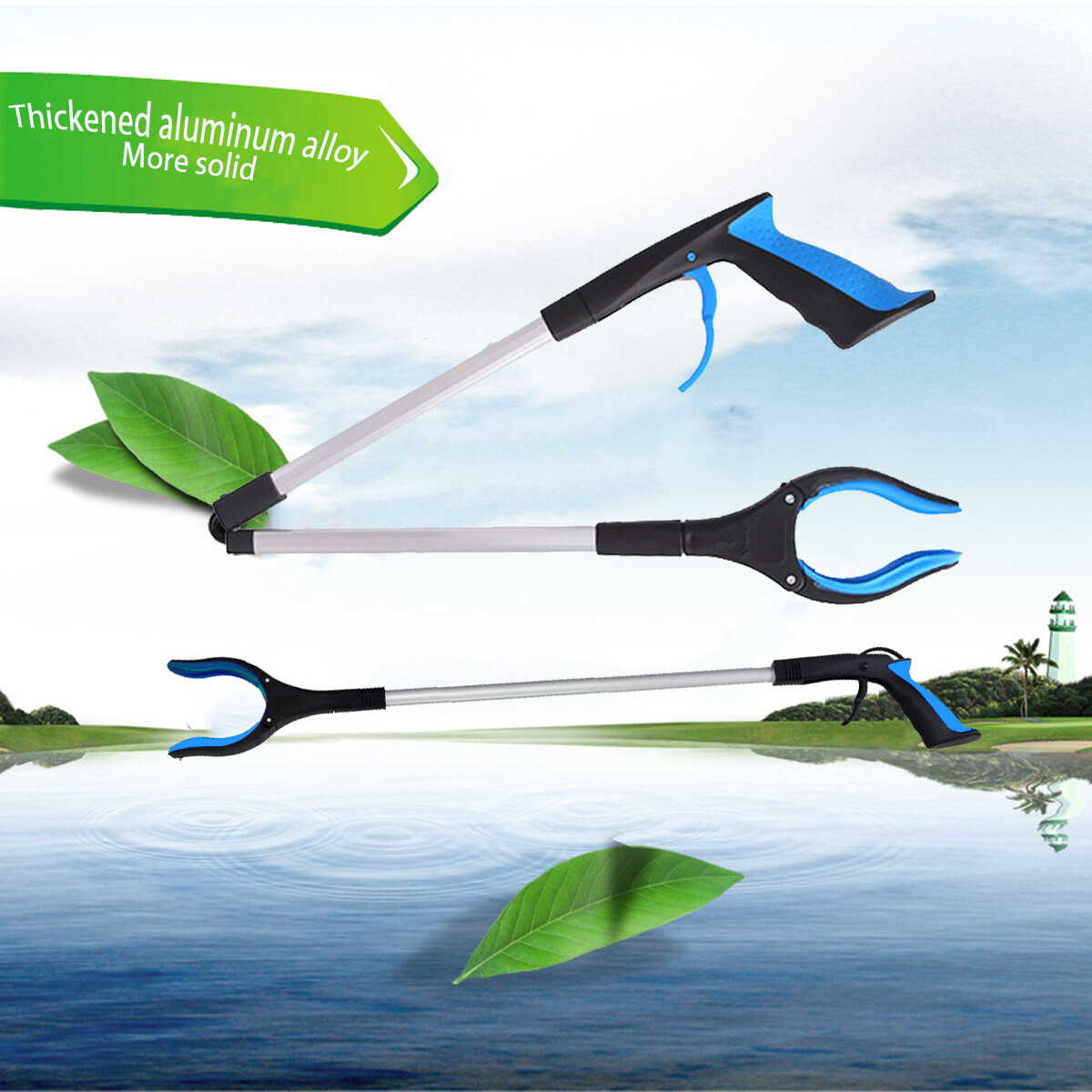 NEW 32"Grabber Pick Up Tool Extended Garbage Reaching Stick Trash Picker Folding
