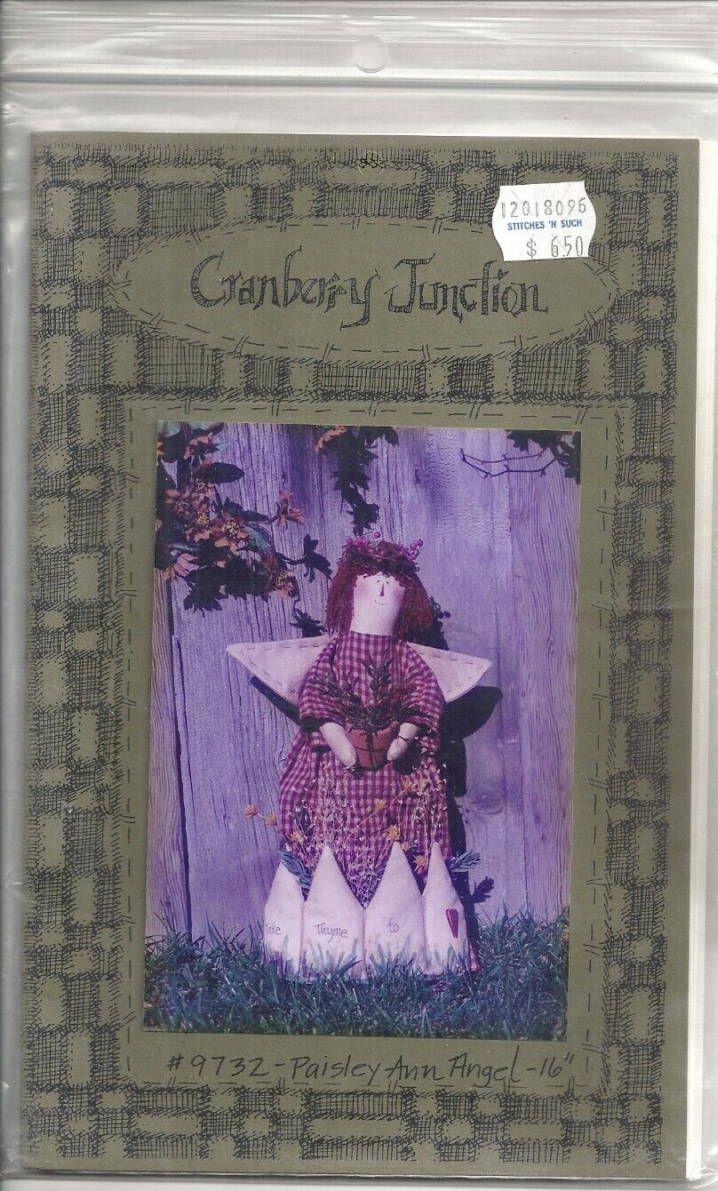 CRANBERRY JUNCTION 16" PAISLEY ANN ANGEL #9732 SEWING PATTERN ©1996/97
