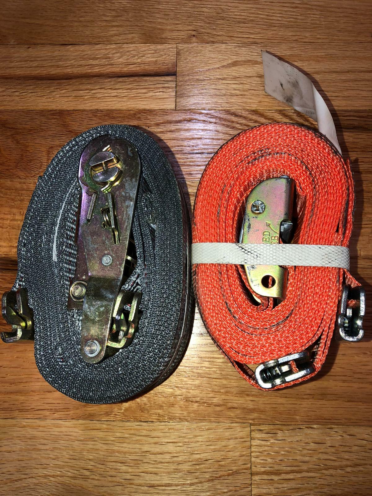 4 -Trailer Strap with Flat Hook Truck Trailer Tie Load