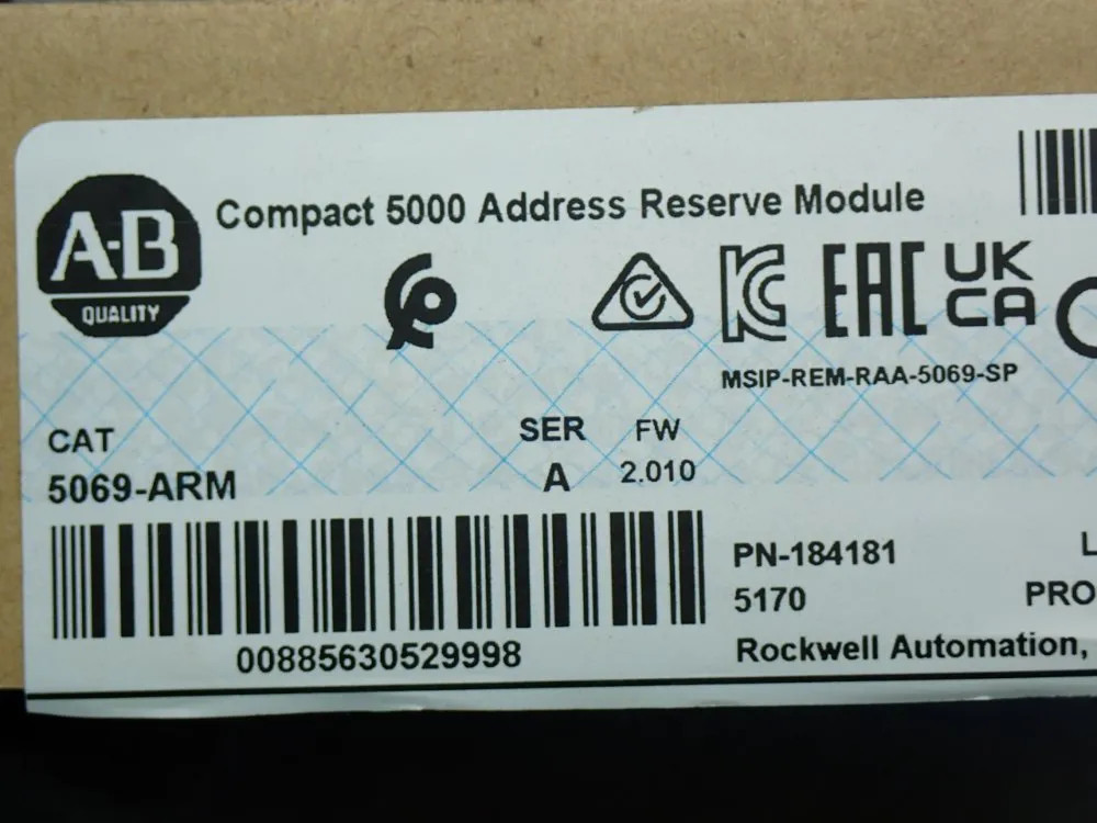 ALLEN BRADLEY COMPACT I/O ADDRESS RESERVE MODULE 5069-ARM