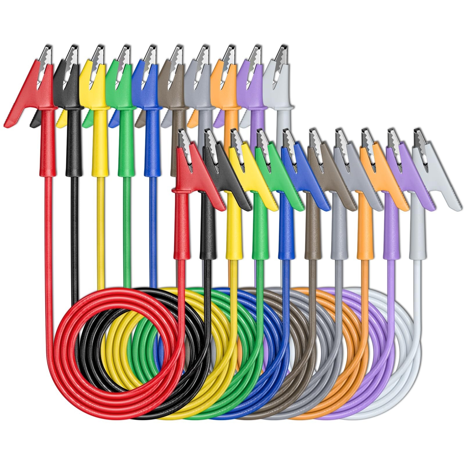 Goupchn 10PCS Alligator Clips Test Leads Dual Ended Crocodile Wire Cable | 3....