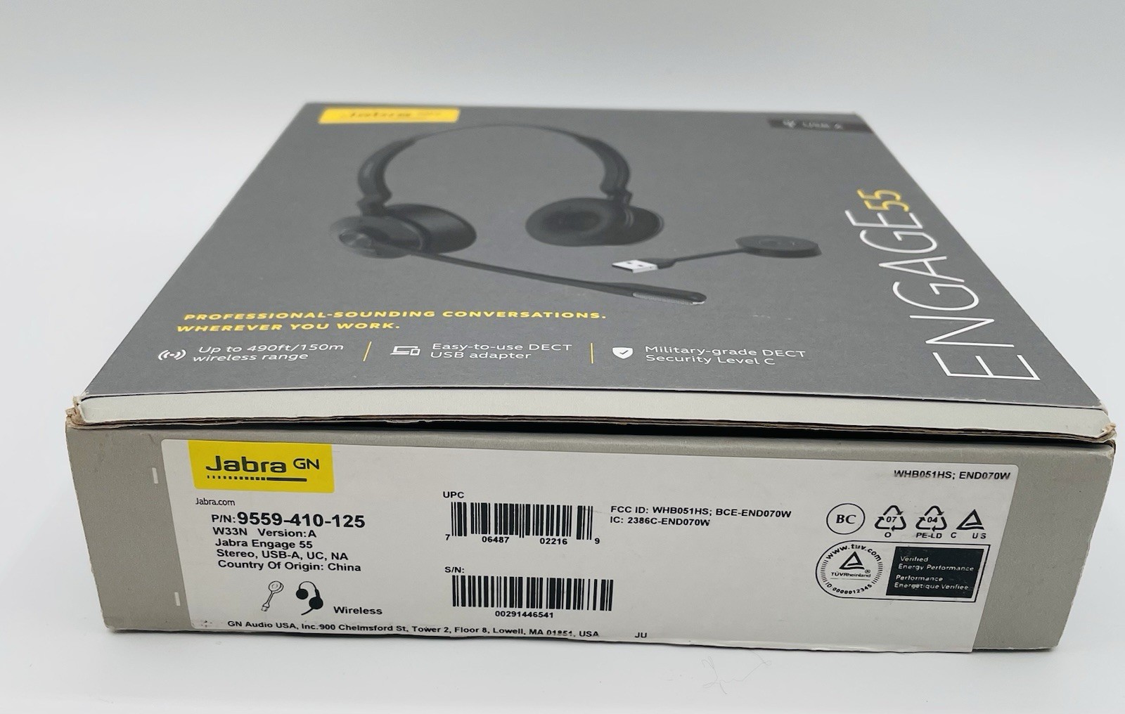 Jabra Engage 55 USB-A MS Teams Mono Wireless Headset- Open Box