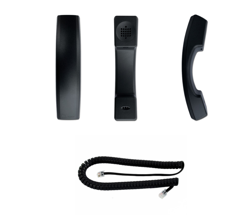 Polycom VVX150 Replacement Handset With Handset Cord (Black) - NEW