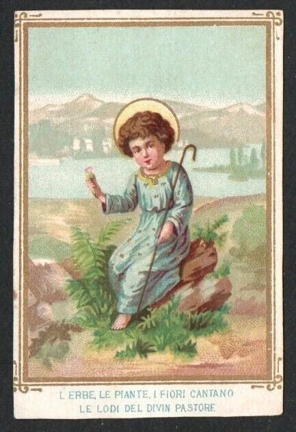 Holy card antique de Jesus Niño santino image pieuses estampa