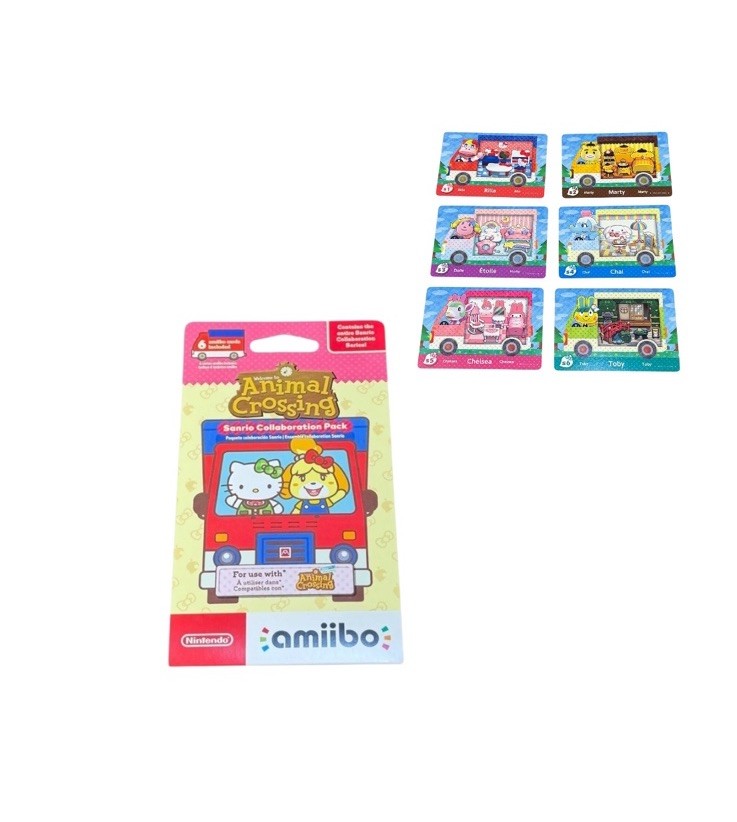 Nintendo Animal Crossing Amiibo Welcome Pack Sanrio Genuine Single 6pk Card NEW