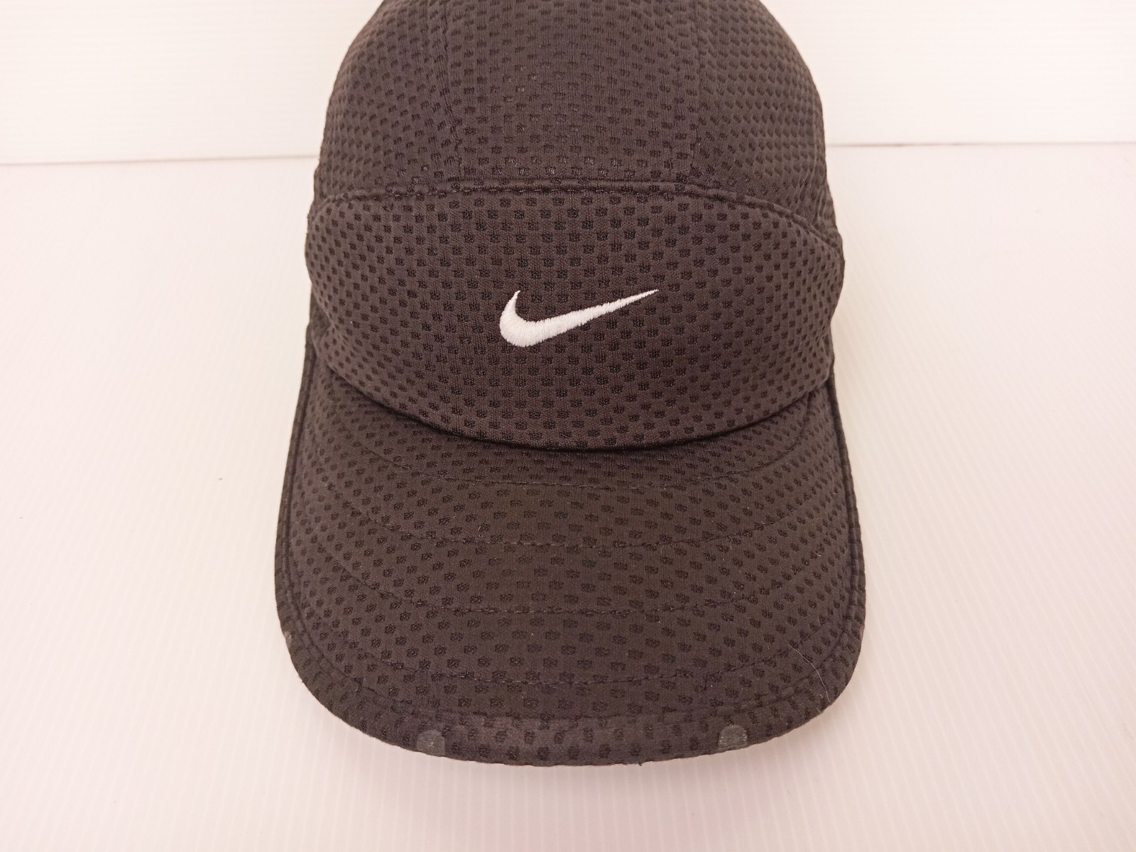 2 Pcs THERE IS NO FINISH LINE NIKE FIT White / Black Cap Hat Full Mesh TAILWIND