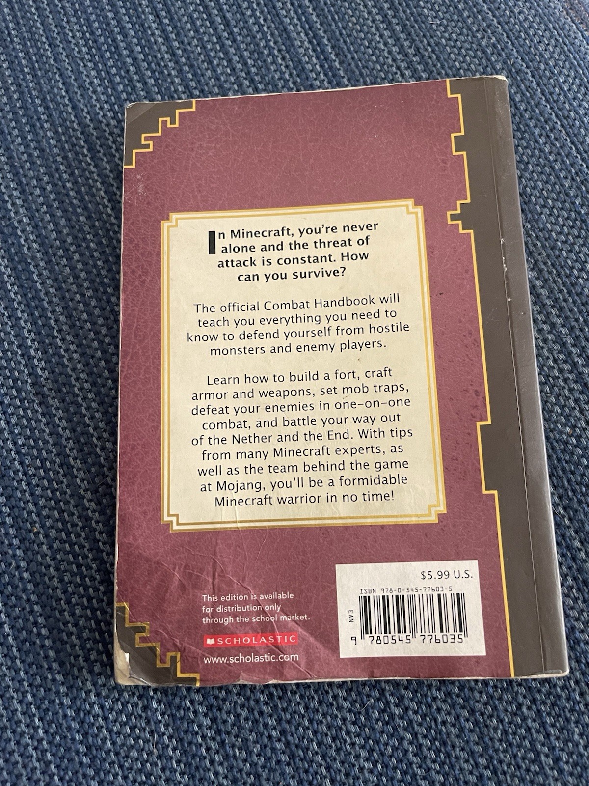 Scholastic Illustrated Minecraft Combat Strategy Guide Steve 2014
