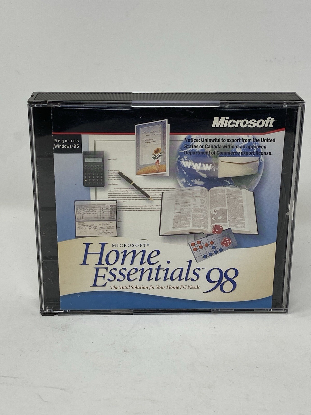 Microsoft Home Essentials 98 PC Software For Windows 95 Set Of 4 Disks - Mint