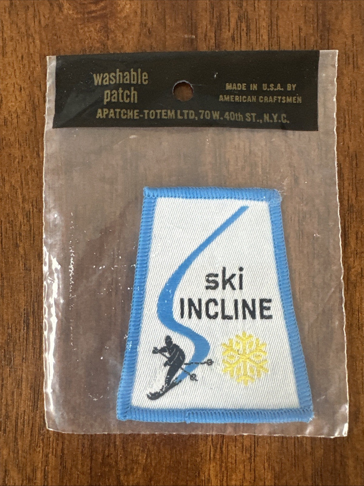 Ski Incline Nevada Sew On Patch Vintage New in Package