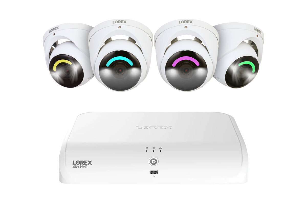 Lorex 4K+12MP Outdoor Security Camera System with 4 IP Wired Dome Camera