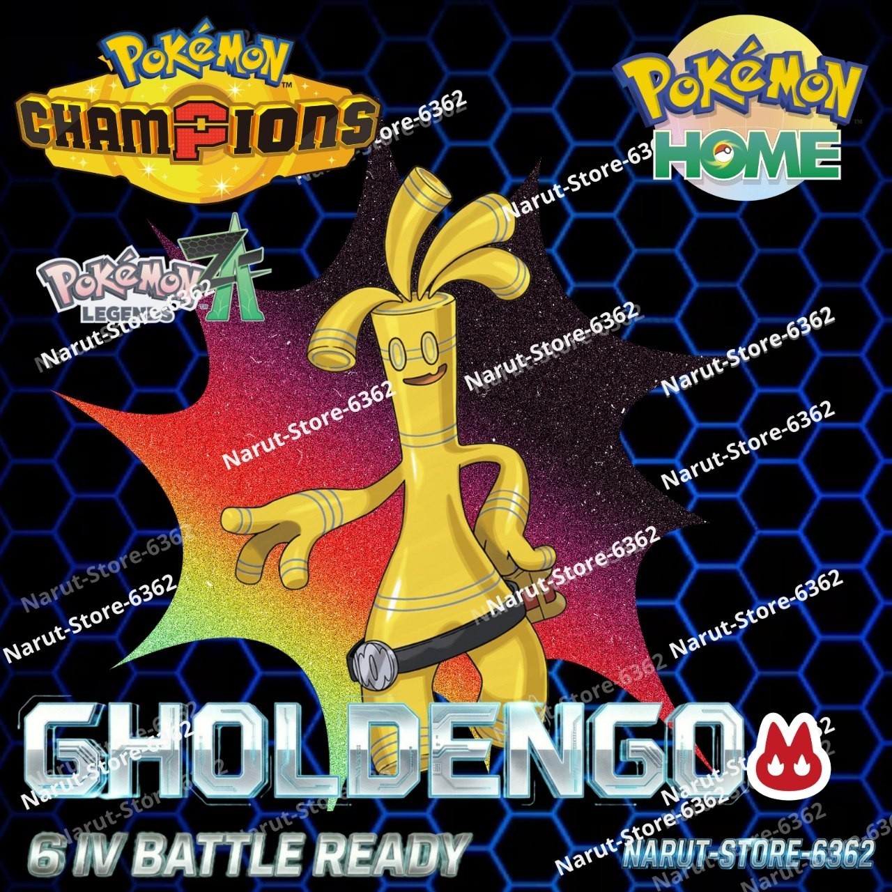 GHOLDENGO 🔥6IV SHINY POKÉMON HOME🔥Pokemon CHAMPIONS FROM LEGENDS ZA