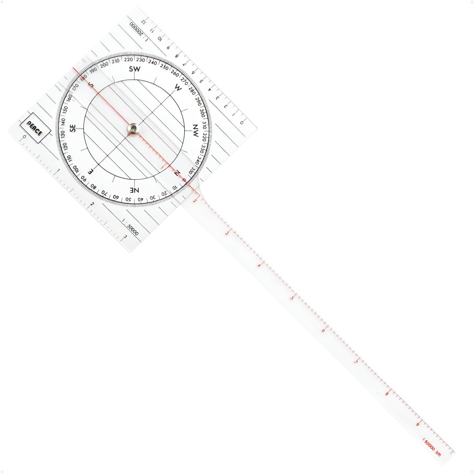 -Arm Nautical Protractor Tool for Navigation Charts - FO1415