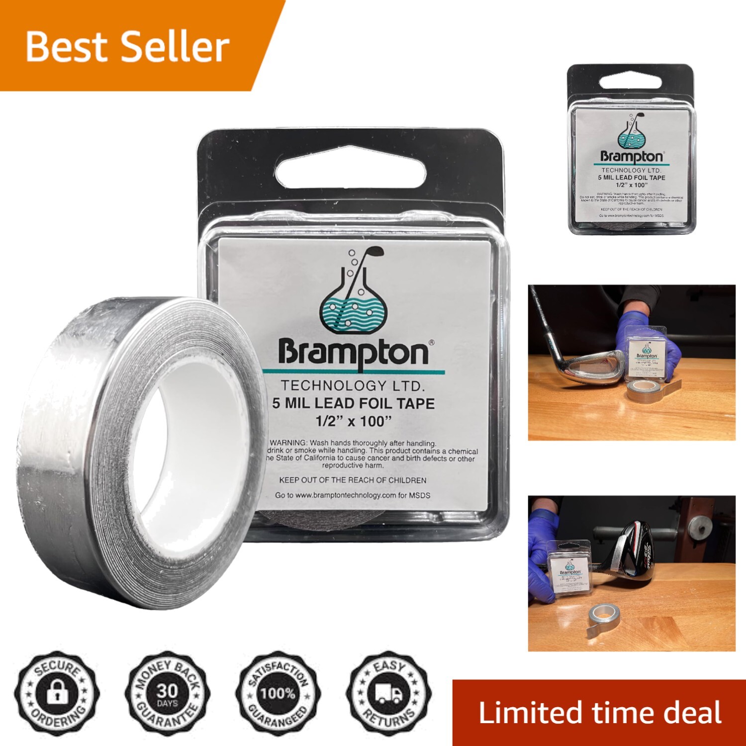 Versatile 1/2” x 100” Lead Tape - Enhance Control for Golf, Tennis & Fishing