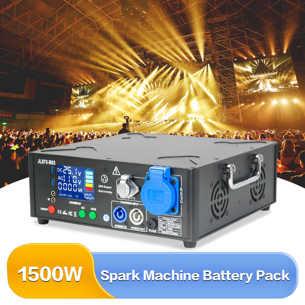 1500W For Cold Spark Machine Battery Pack Portable Rechargeable Battery Power
