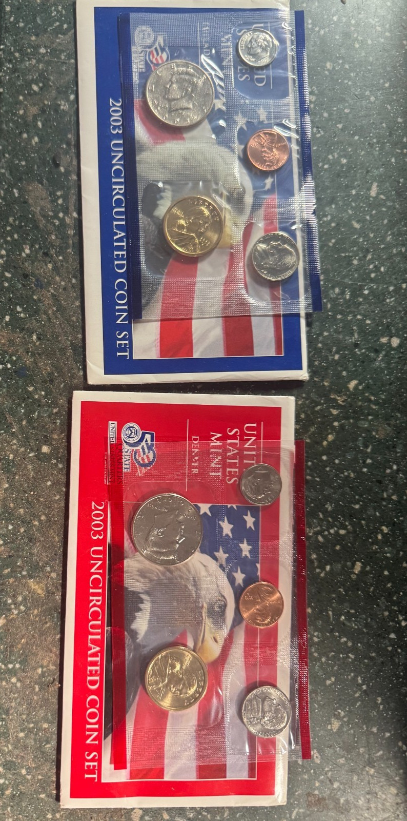 2003 Uncirculated Coin Set U.S Mint Government Packaging OGP COA without quarter