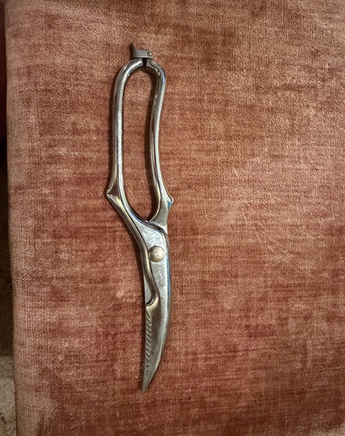vintage all-metal poultry shears (bone-cutting kitchen scissors) Made in Italy