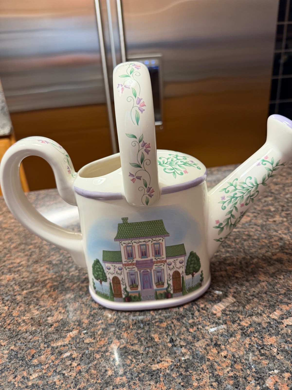 Rare 1999 Lenox Spice Village Watering Can Pristine Condition