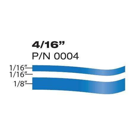 4/16" x 150' Universal Products Champagne Met Two Line One Color Pin-Stripe