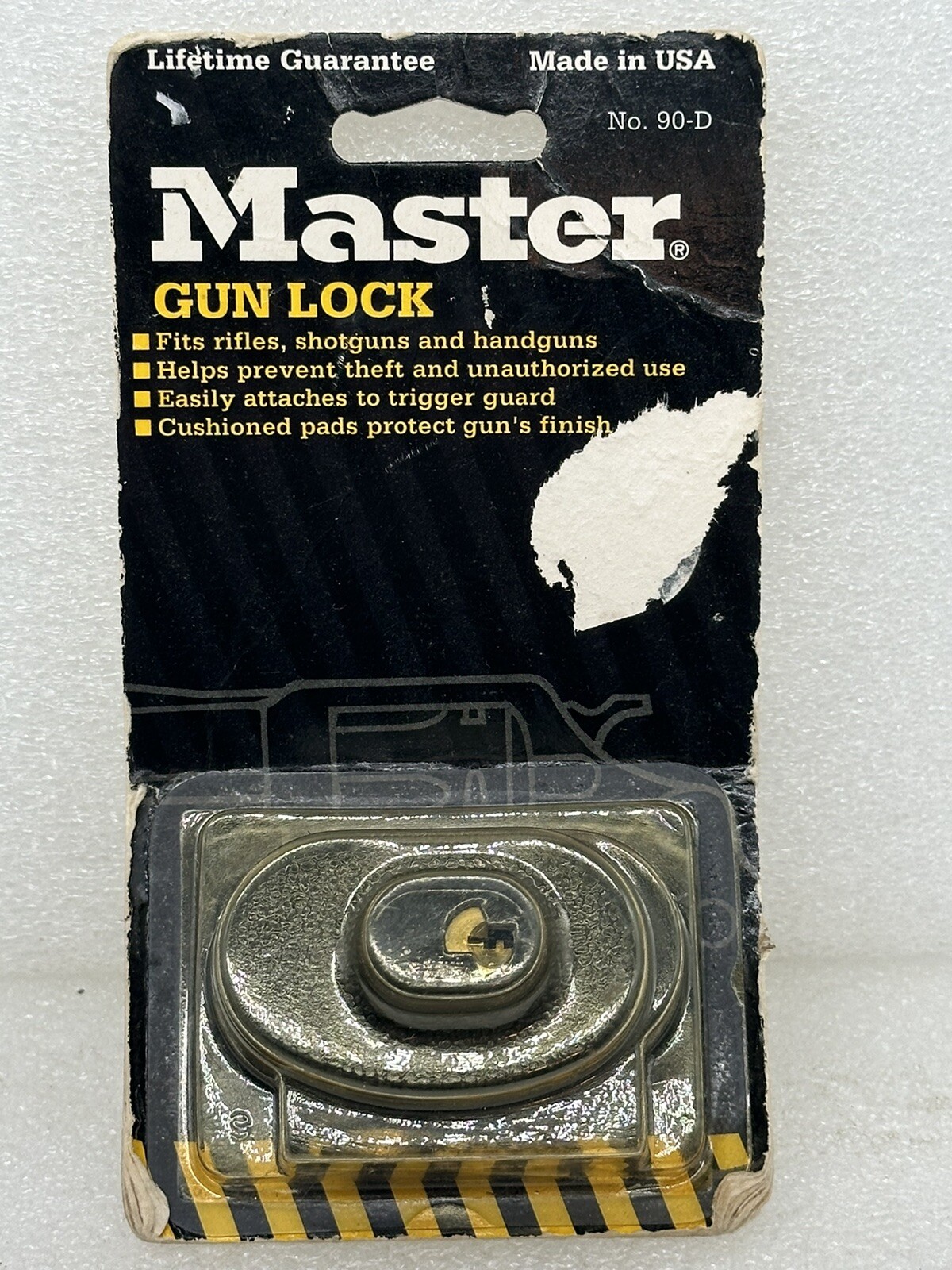 New In Box Master Lock No. 90-D Keyed Gun Trigger Lock Gun Lock With 2 Keys