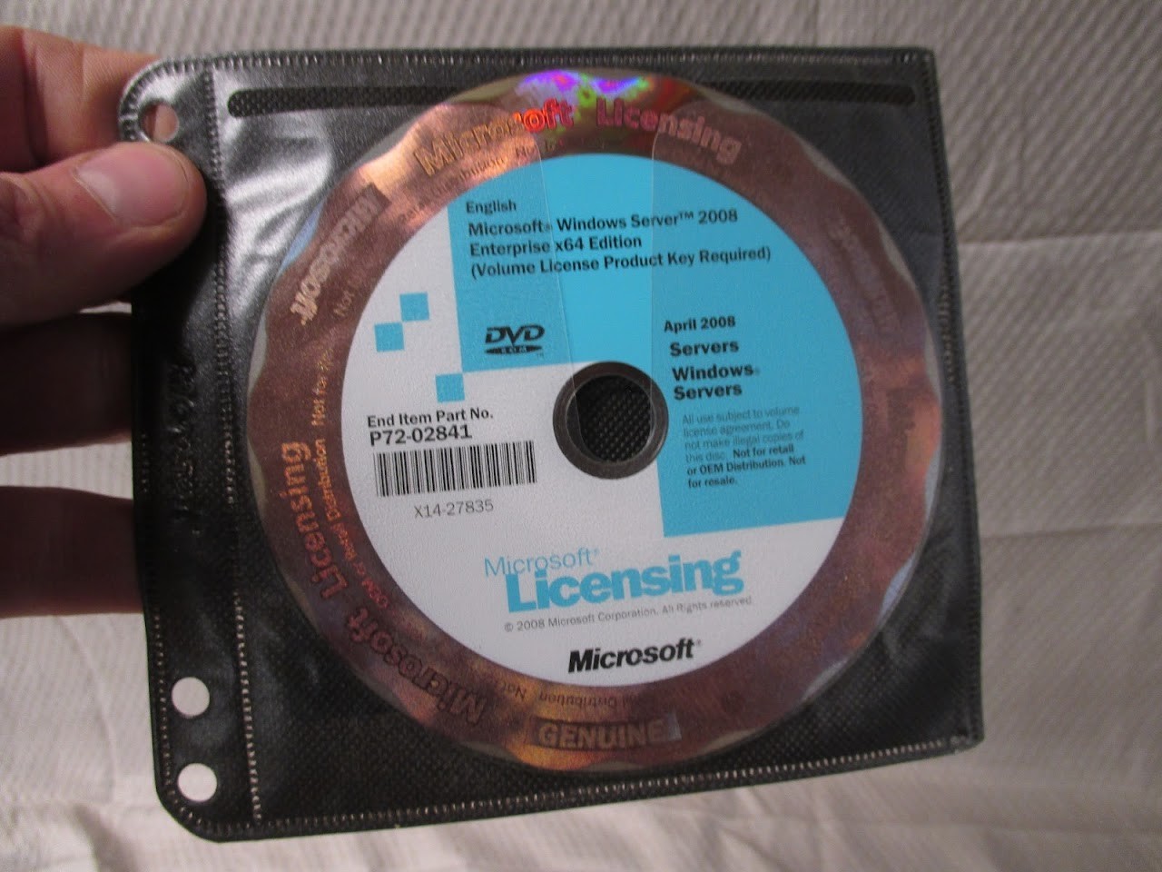 Vintage Microsoft Windows Server 2008 X32 X64 P72-02841 | No Key Codes Included