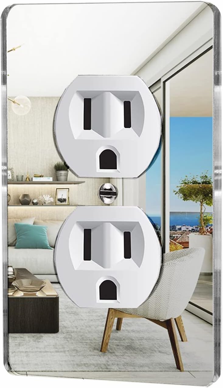 1 Pcs Mirror Outlet Covers Durable Light Switch Plates Acrylic Mirrored Wall
