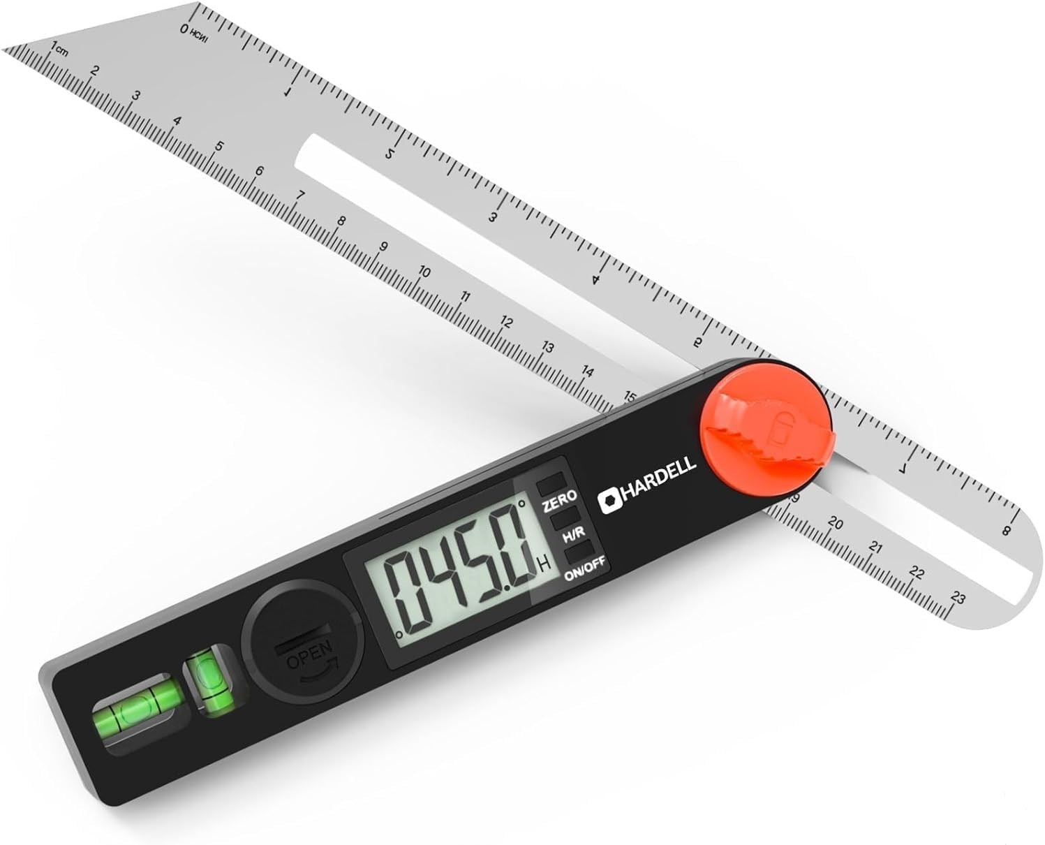 Digital Angle Finder, 8 inch 230mm T-Bevel Protractor Ruler, Horizontal Verti...