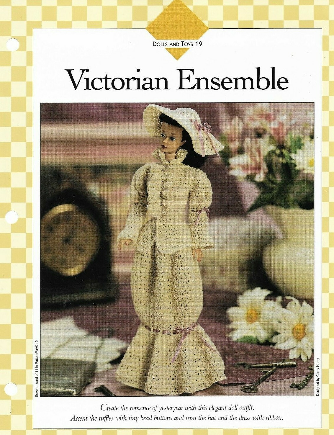 NEW VICTORIAN ENSEMBLE DRESS FASHION DOLL VANNA'S CROCHET PATTERN INSTRUCTIONS