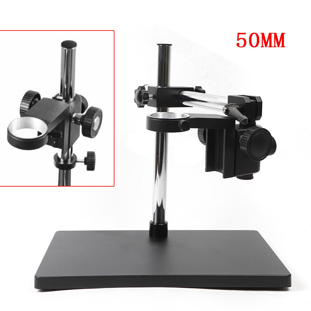 Lab Dual Arm Set 50 mm Digital Microscope Camera Table Stand Holder Lift Bracket