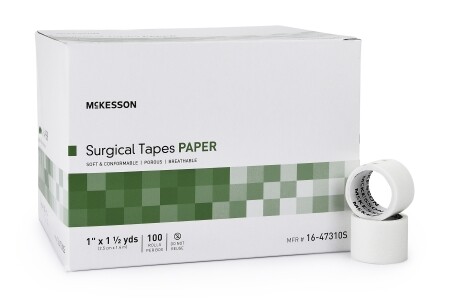 McKesson Medical Tape, Paper, 1 Inch X 1.5 Yard, NonSterile, Case of 800