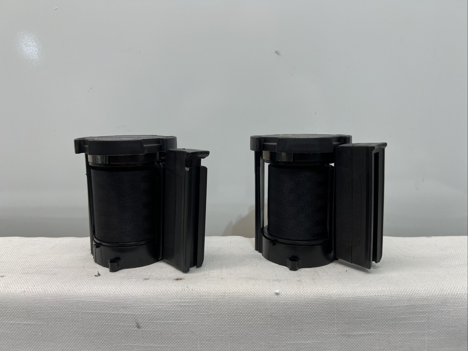 Beltrac 7' Wall Mount Retractable Black Belts Qty 2