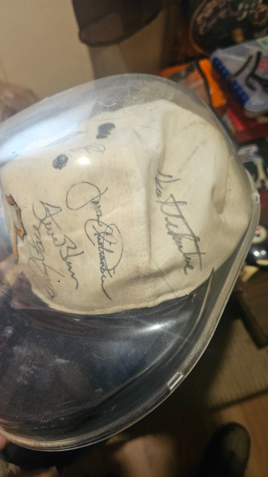 Signed Pittsburgh Pirates Hat, secured in hard plastic case