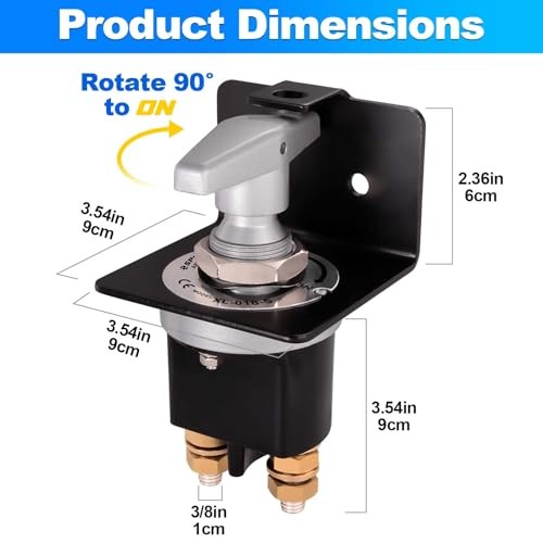 Battery Disconnect Switch 12V 24V 36V with Battery Disconnect Switch with Lock