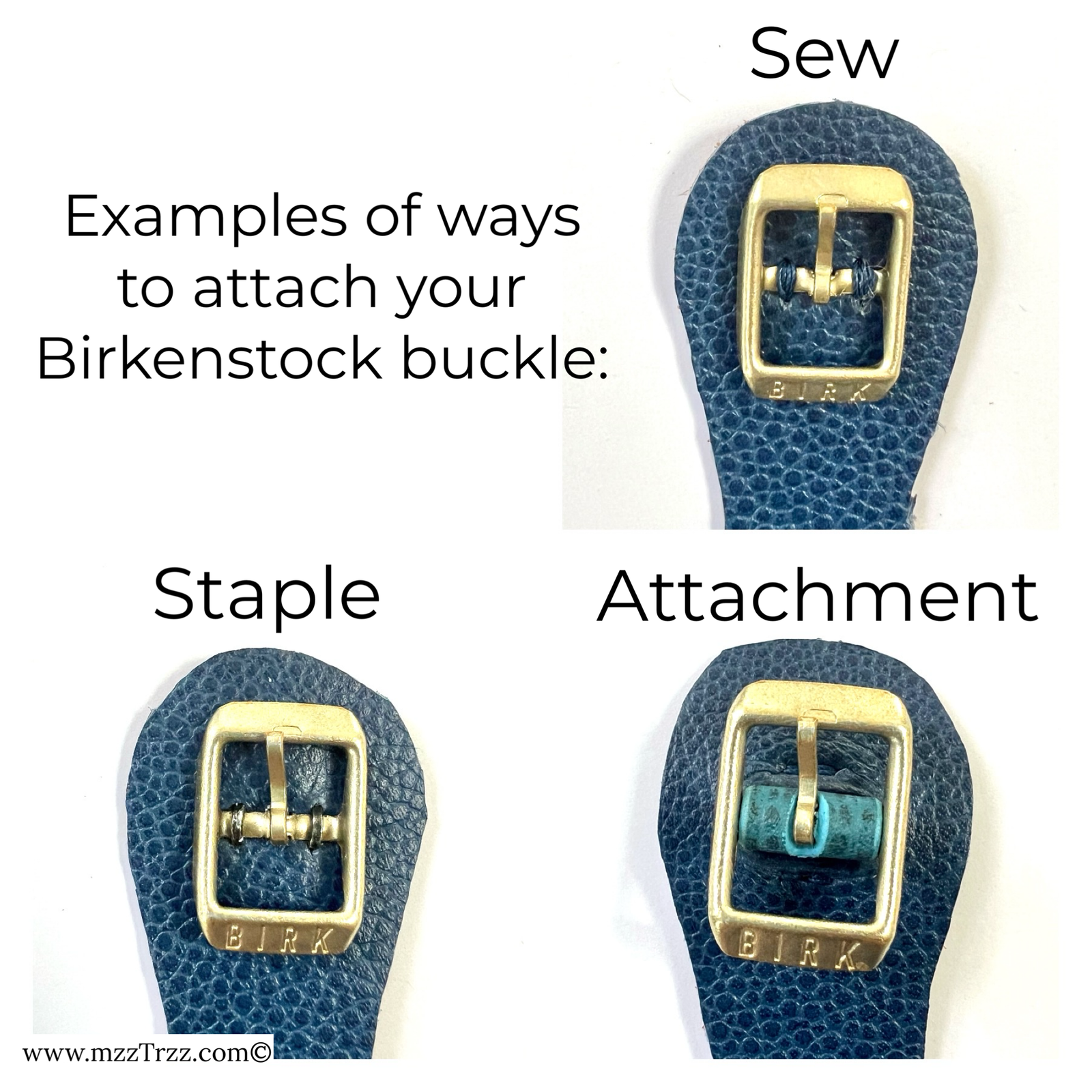 Shoemaking - Birkenstock - Hardware - Buckles - Gold